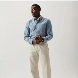 NWT Buck Mason JAPANESE CHAMBRAY ONE POCKET SHIRT